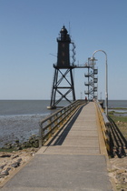 Leuchtturm Obereversand an der Dorumer Wasserlöse (Außentief)