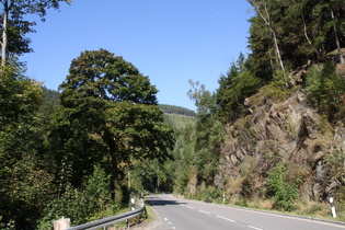 Okertal zwischen Ausgleichsbecken der Okertalsperre und Romkerhalle, Blick nach Nordwesten