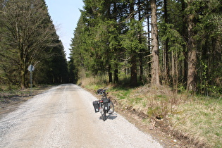 "Dach der Tour": nahe dem Eselsberg, Blick nach Norden …