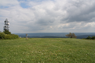 Blick nach Osten über Holzminden auf den Solling