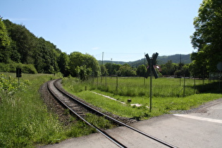 Blick entlang der "Meterspur" nach Osten