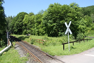 Blick entlang der "Meterspur" nach Westen