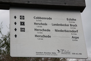 Schild auf der Passhöhe