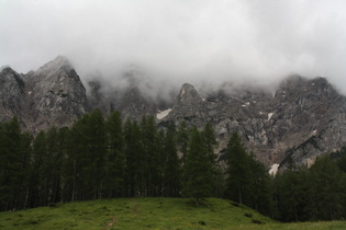 weiter oben, Blick zum Prisojnik