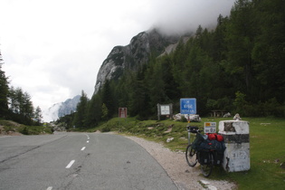 "Dach der Etappe": Vršič — Blick nach Süden …