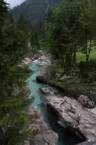 die Soča in Soča, Blick flussabwärts