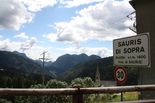 Sauris di sopra, unterer Ortseingang