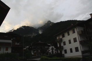 Blick von Auronzo di Cadore aus auf den Croda da Campo