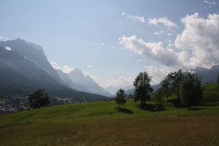 Blick nach Süden ins Valle d'Ampezzo