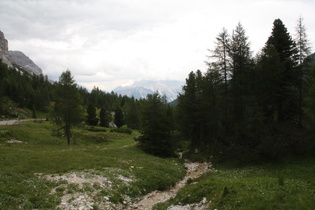 der Rio Lagazuoi, Blick flussabwärts