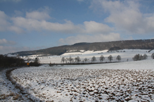 Straße zwischen Arholsen und Lobach, Blick nach Nordwesten …