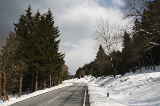 noch 100 Meter weiter oben, Straße immer noch frei