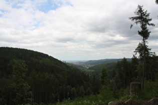 Weg oberhalb der Steinernen Renne, Blick nach Osten