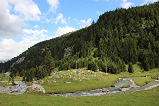 der Fätschbach zwischen Argseeli und der Siedlung Urnerboden