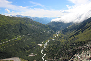 Blick von Belvédère ins Rhonetal …