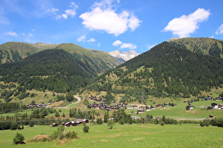 Blick auf Biel, im Hintergrund am Horizont das Wasenhorn