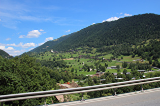 Blick von Grengiols auf die Talstufe, Ernen und Niederernen