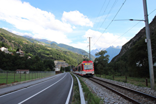 das Vispertal südlich von Visp, Blick talaufwärts