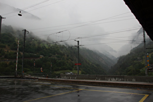 Regen in Stalden, Blick ins Saastal