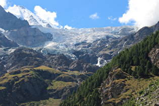 Zoom auf Weisshorn und Bisgletscher