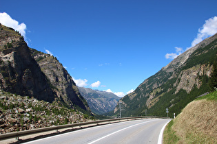 auf Höhe des "Bergsturzes von Randa", Blick talabwärts