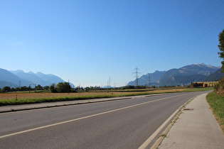 südlich von Bex, Blick talabwärts Richtung Lac Léman