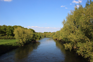 die Leine bei Basse, Blick flussabwärts …