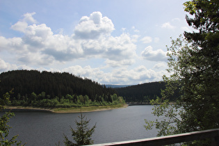 Blick über den Okertausee Richtung Wolkfswarte