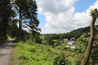 Blick zum Staudamm des Hennesees