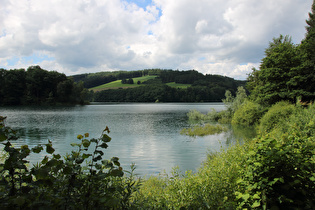 Blick über den gut gefüllten Hennesee nach Nordwesten