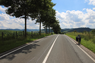 Pass zwischen Dorlar und Menkhausen, Passhöhe, Blick nach Südwesten …