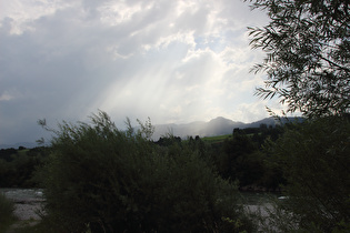 südlich von Sonthofen, Blick über die Iller nach Südwesten …