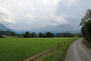 Illerradweg südlich von Sonthofen, Blick nach Süden …