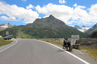 "Dach der Tour": Bielerhöhe, Passhöhe; Blick auf den Hohes Rad, …