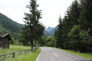 kurz vor dem Verlassen des Kaunertals, Blick talaufwärts …