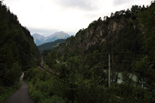 Inntalradweg in der Imster Schlucht, Blick talaufwärts