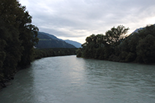 der Inn bei Silz, Blick flussaufwärts …