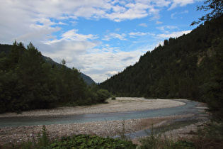 die Loisach, Blick flussaufwärts