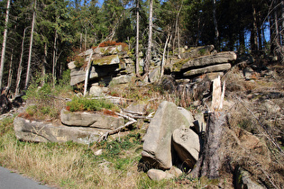 Felsen an der Straße zum Bahnhof Schierke