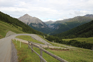 Abfahrt ins Oberengadin, Blick ins Val Chamuera