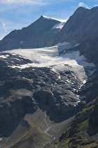 Zoom auf einen Teil des Cambrenagletschers und den Piz Cambrena