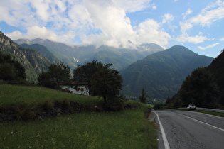 Blick talabwärts über die Talstufe bei Graile