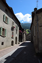 Nordrampe des Passo di Gavia in Sant'Antonio Valfurva, Blick bergauf