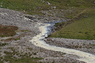 Zoom auf den Zusammenfluss von Schmelzwasserbach und Torrente Gavia