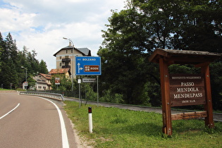 Westrampe des Passo dello Mendola knapp unterhalb der Passhöhe, Blick bergauf …