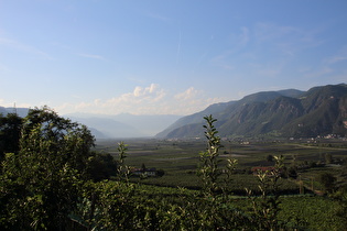 Blick ins Etschtal talaufwärts