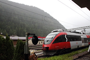 Blick nach Nordwesten über die Stumpfgleise für die Bummelzüge nach Österreich