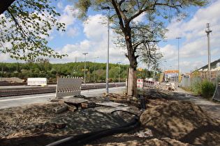 Bahnhof-Baustelle Oker, Blick nach Südwesten, …