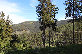 Blick von der oberen Kehre des Kunsteinweges zum Sidecum