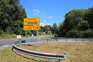 unteres Ende der Bergstrecke im Edertal